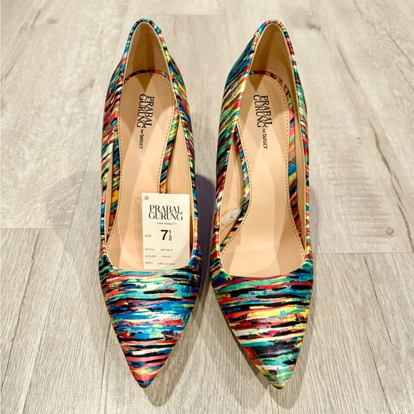 Prabal Gurung Women’s Multi Colored Print Size 7.5 (Limited Edition) - Picture 3 of 15
